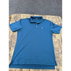 Peter Millar Summer Comfort Old Town Club NC Blue Golf Polo Shirt Medium